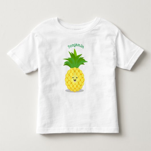 Cute pineapple cartoon illustratie kinder shirts (Voorkant)