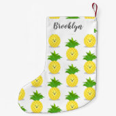 Cute pineapple cartoon illustratie kleine kerstsok (Achterkant)