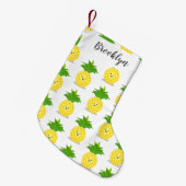 Cute pineapple cartoon illustratie kleine kerstsok (Voorkant (Hangend))