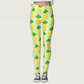 Cute pineapple cartoon illustratie leggings (Voorkant)