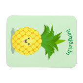 Cute pineapple cartoon illustratie magneet (Horizontaal)