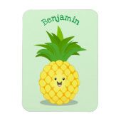 Cute pineapple cartoon illustratie magneet (Verticaal)