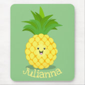 Cute pineapple cartoon illustratie muismat (Voorkant)