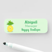 Cute pineapple cartoon illustratie naamplaatje (In situ)