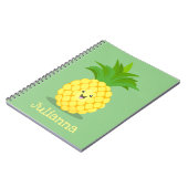 Cute pineapple cartoon illustratie notitieboek (Linkerzijde)