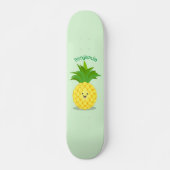 Cute pineapple cartoon illustratie persoonlijk skateboard (Voorkant)