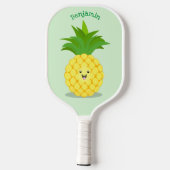 Cute pineapple cartoon illustratie pickleball paddle (Achterkant)
