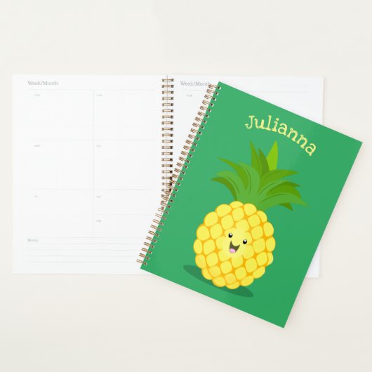 Cute pineapple cartoon illustratie planner (Display)