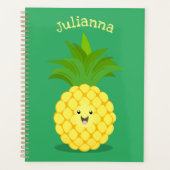 Cute pineapple cartoon illustratie planner (Voorkant)