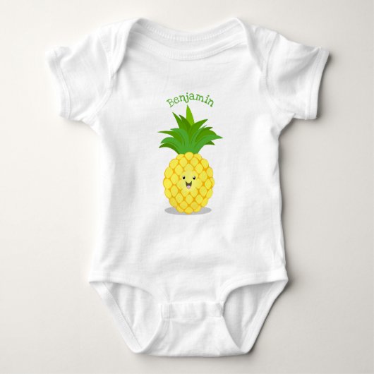 Cute pineapple cartoon illustratie romper (Voorkant)