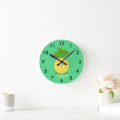 Cute pineapple cartoon illustratie ronde klok (Huis)