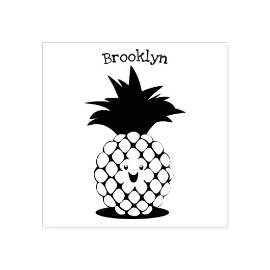 Cute pineapple cartoon illustratie rubberstempel (Afrduk)