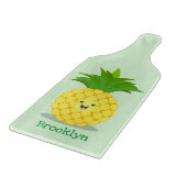 Cute pineapple cartoon illustratie snijplank (Hoek)