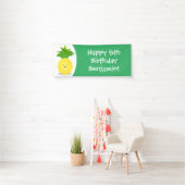 Cute pineapple cartoon illustratie spandoek (Insitu)