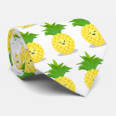 Cute pineapple cartoon illustratie stropdas (Opgerold)
