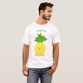 Cute pineapple cartoon illustratie t-shirt (Voorkant volledig)