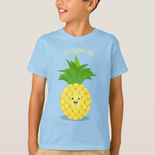 Cute pineapple cartoon illustratie t-shirt