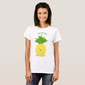 Cute pineapple cartoon illustratie t-shirt (Voorkant volledig)