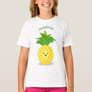 Cute pineapple cartoon illustratie t-shirt