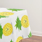 Cute pineapple cartoon illustratie tafelkleed (Voorbeeld)