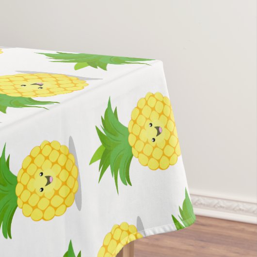 Cute pineapple cartoon illustratie tafelkleed (Voorbeeld)