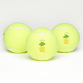 Cute pineapple cartoon illustratie tennisballen (Multi)