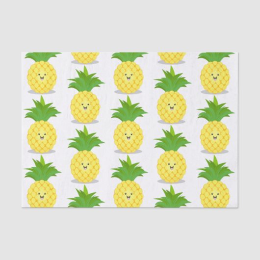 Cute pineapple cartoon illustratie tissuepapier (Voorkant)