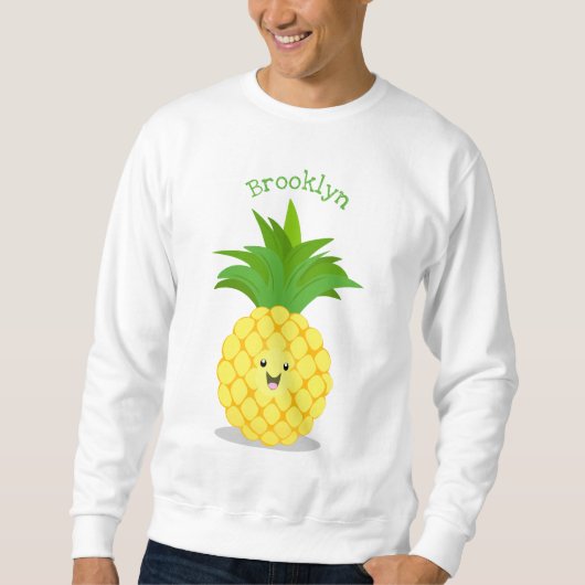 Cute pineapple cartoon illustratie trui (Voorkant)