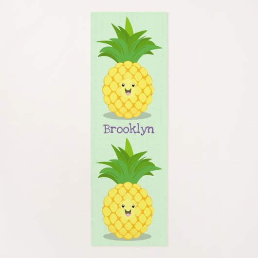 Cute pineapple cartoon illustratie yogamat (Voorkant)