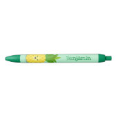 Cute pineapple cartoon illustratie zwarte inkt pen (Voorkant)