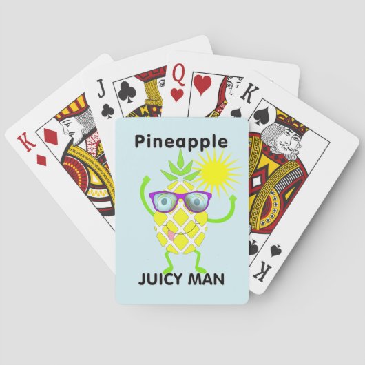 Cute Pineapple Fruit Graphic Pokerkaarten (Achterkant)
