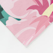 Cute Pineapple Gold striped Fleece Deken (Hoek)