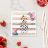 Cute Pineapple Gold striped Servet (Insitu)