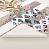 Cute Pineapple Gold striped Sherpa Deken (3/4)