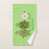 Cute pineapple guava feijoa cartoon bad handdoek (Handdoek)
