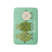 Cute pineapple guava feijoa cartoon badmat (Voorkant Verticaal)