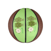 Cute pineapple guava feijoa cartoon basketbal (Verticaal)