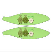 Cute pineapple guava feijoa cartoon basketbal (Panelen)