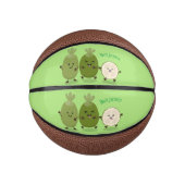 Cute pineapple guava feijoa cartoon basketbal (Voorkant)