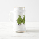 Cute pineapple guava feijoa cartoon bierpul (Voorkant links)