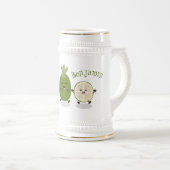 Cute pineapple guava feijoa cartoon bierpul (Voorkant rechts)