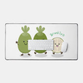 Cute pineapple guava feijoa cartoon bureaumat (Keyboard & Muis)