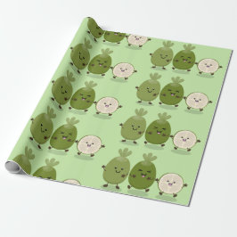 Cute pineapple guava feijoa cartoon cadeaupapier
