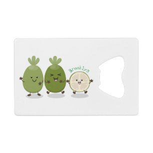 Cute pineapple guava feijoa cartoon creditkaart flessenopener