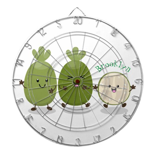 Cute pineapple guava feijoa cartoon dartbord (Voorkant)