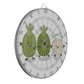 Cute pineapple guava feijoa cartoon dartbord (Voorkant Links)