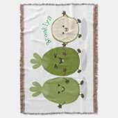 Cute pineapple guava feijoa cartoon deken (Voorkant Verticaal)