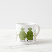 Cute pineapple guava feijoa cartoon espresso kop (Voorkant rechts)