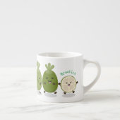 Cute pineapple guava feijoa cartoon espresso kop (Rechts)