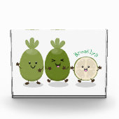 Cute pineapple guava feijoa cartoon fotoblokken (Voorkant)